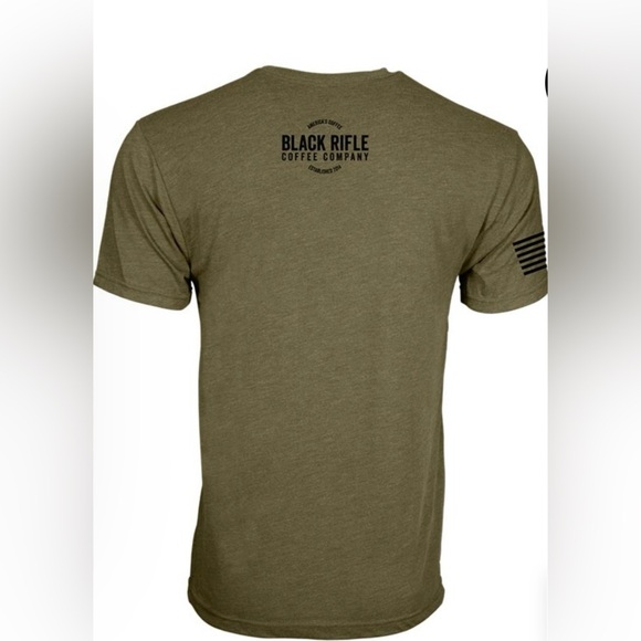 Black Rifle Coffee Company Coffee or Die Short Sleeve Tshirt in Military Green - Picture 2 of 3